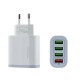 EU 4 USB Ports 5A QC3.0 Charger Power Adapter For Tablet Smartphone