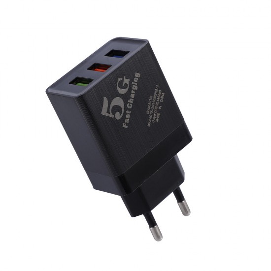 EU 5V 2.4A 3 USB Charger Power Adapter for Tablet Smartphone