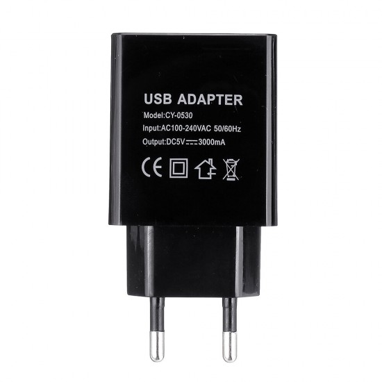 EU 5V 3A USB Charger Power Adapter for Tablet Smartphone EU 5V 3A USB Charger Power Adapter for Tablet Smartphone