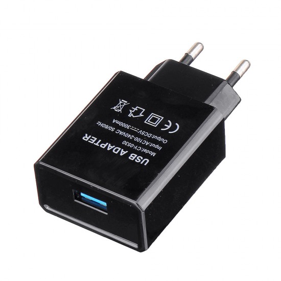 EU 5V 3A USB Charger Power Adapter for Tablet Smartphone