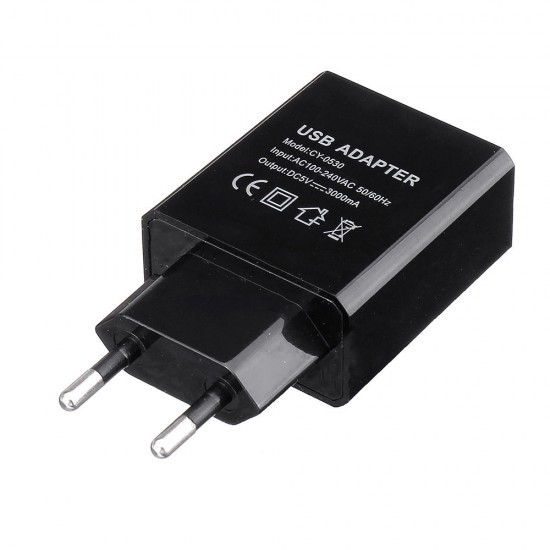 EU 5V 3A USB Charger Power Adapter for Tablet Smartphone EU 5V 3A USB Charger Power Adapter for Tablet Smartphone