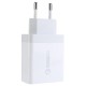 EU Dual USB QC3.0+2.4A Travel Charger Power Adapter for Tablet Smartphone