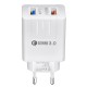 EU QC3.0 Dual USB Charger Power Adapter for Tablet Smartphone EU QC3.0 Dual USB Charger Power Adapter for Tablet Smartphone