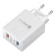EU QC3.0 Dual USB Charger Power Adapter for Tablet Smartphone EU QC3.0 Dual USB Charger Power Adapter for Tablet Smartphone