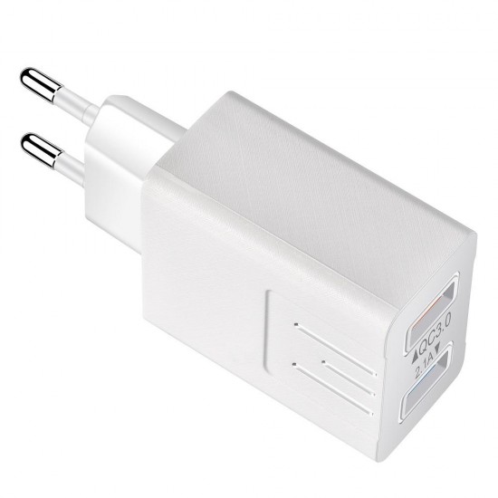 EU QC3.0 Dual USB Charger Power Adapter for Tablet Smartphone EU QC3.0 Dual USB Charger Power Adapter for Tablet Smartphone
