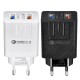 EU QC3.0 Dual USB Charger Power Adapter for Tablet Smartphone