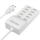 EU US 10 Port USB 10A Charger Power Adapter for Tablet Smartphone