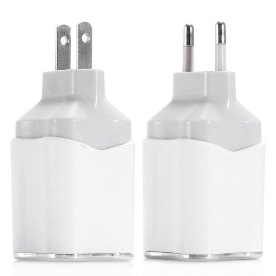 EU US 5V 2A Dual USB Charger Power Adapter For SmartphoneFor Tablet PC