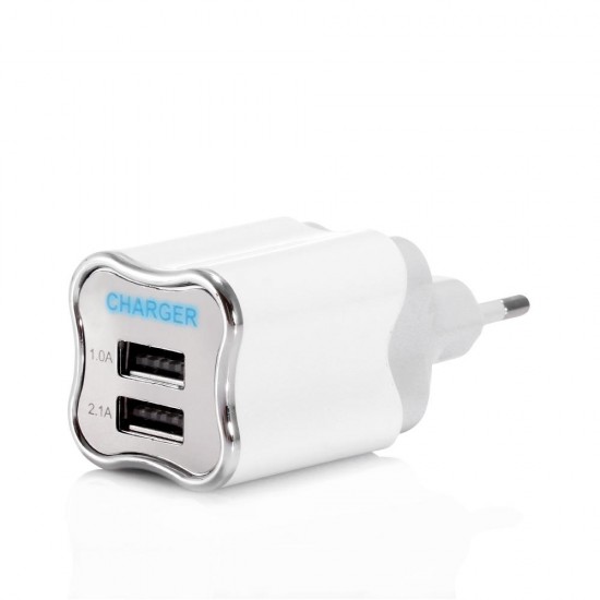 EU US 5V 2A Dual USB Charger Power Adapter For SmartphoneFor Tablet PC