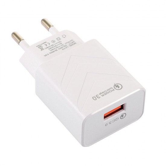 EU US QC3.0 3A USB Fast Charge Travel Charger Power Adapter for Tablet Smartphone