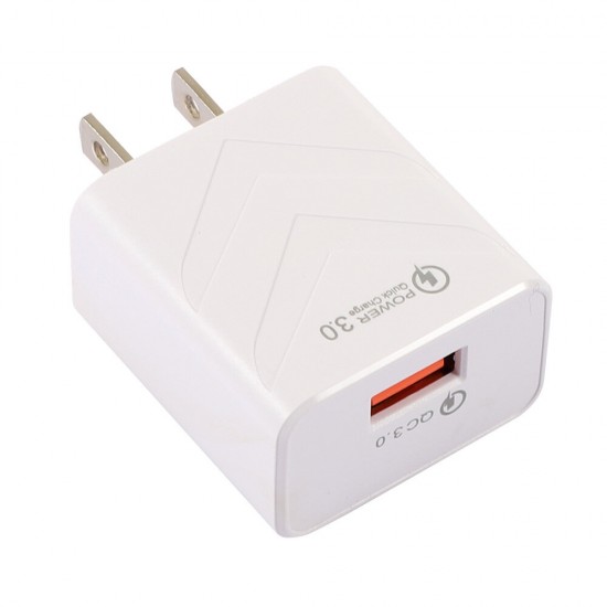 EU US QC3.0 3A USB Fast Charge Travel Charger Power Adapter for Tablet Smartphone