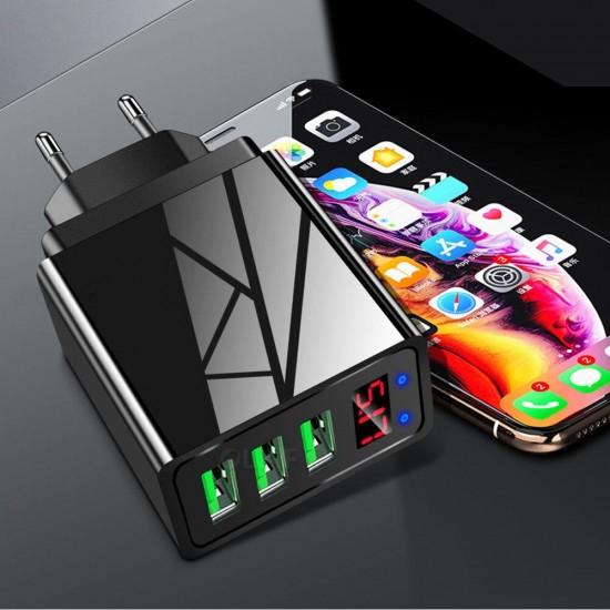 Gragas Mobile Phone Fast Charger Power Adapter Digital Display Lithium Battery Charger 3USB Port 3.1A EU Plug Charging Head Gragas Mobile Phone Fast Charger Power Adapter Digital Display Lithium Battery Charger 3USB Port 3.1A EU Plug Charging Head