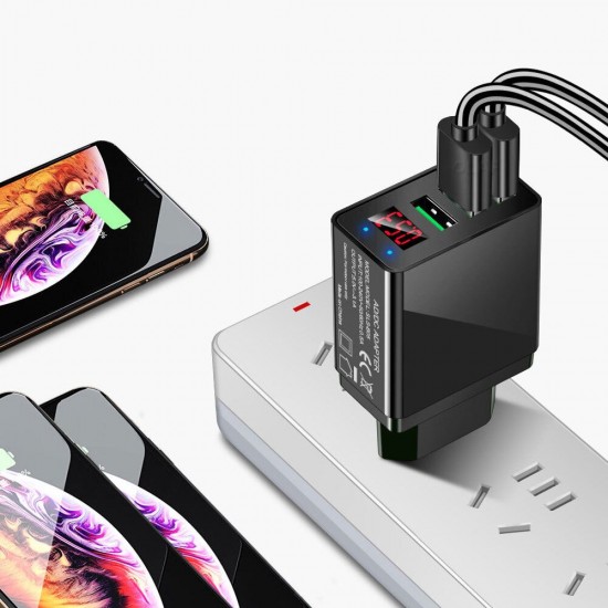 Gragas Mobile Phone Fast Charger Power Adapter Digital Display Lithium Battery Charger 3USB Port 3.1A EU Plug Charging Head Gragas Mobile Phone Fast Charger Power Adapter Digital Display Lithium Battery Charger 3USB Port 3.1A EU Plug Charging Head