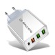 Gragas SLS-B08 3USB 1PD Mobile Phone Fast Charger Power Adapter PD+QC Double Quick Charging 36W EU Plug Charging Head