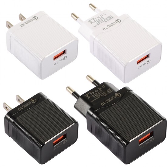 EU US QC3.0 3A USB Fast Charge Travel Charger Power Adapter for Tablet Smartphone EU US QC3.0 3A USB Fast Charge Travel Charger Power Adapter for Tablet Smartphone