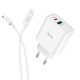 C57A EU Plug PD+QC3.0 Charger With Type C Cable for Tablet Smartphone