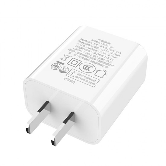 C62 US 5V 2.1A Fast Charger Power Adapter for Tablet Smartphone