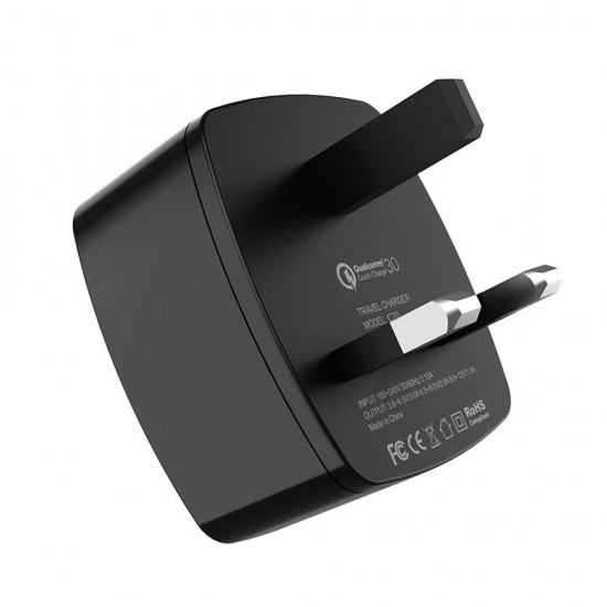 C70B UK Plug QC3.0 Charger For Tablet Smartphone