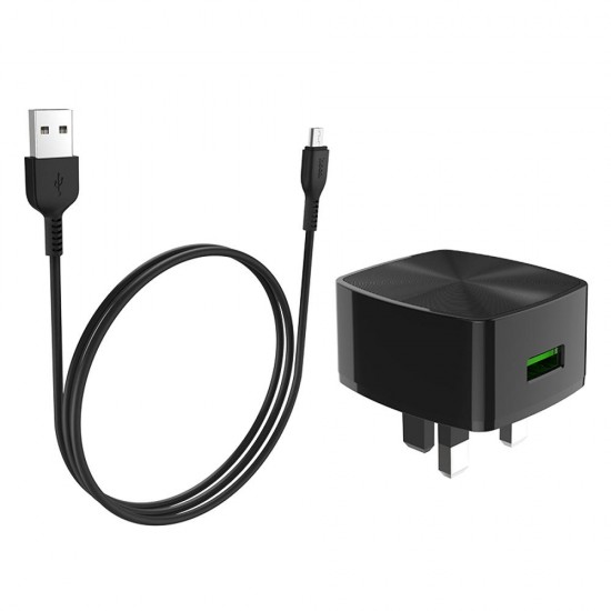 C70B UK QC 3.0 Charger Power Adapter With Micro USB Cable for Tablet Smartphone