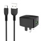 C70B UK QC 3.0 Charger Power Adapter With Micro USB Cable for Tablet Smartphone