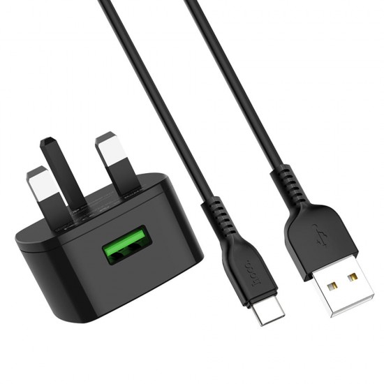 C70B UK QC3.0 Charger Power Adapter With Type-C Cable For Tablet Smartphone C70B UK QC3.0 Charger Power Adapter With Type-C Cable For Tablet Smartphone