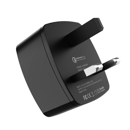 C70B UK QC3.0 Charger Power Adapter With Type-C Cable For Tablet Smartphone C70B UK QC3.0 Charger Power Adapter With Type-C Cable For Tablet Smartphone