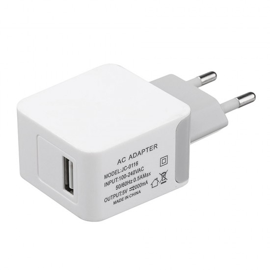 JC-0060 EU USB Charger AC Adapter 5V 2A Tablet Charger