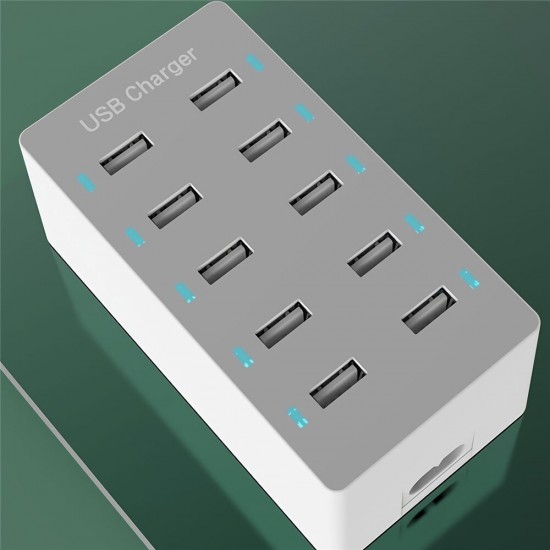 Multifunctional 10 Port Charging Socket EU Station for Tablet Smartphone