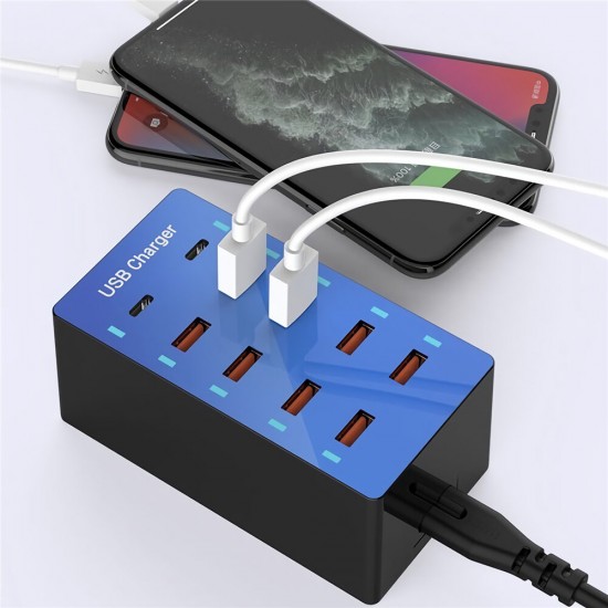 Multifunctional 10 Port Charging Socket EU Station for Tablet Smartphone