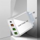 18W PD Charger QC 3.0 Dual USB EU Charger Power Adapter for Tablet Smartphone 18W PD Charger QC 3.0 Dual USB EU Charger Power Adapter for Tablet Smartphone