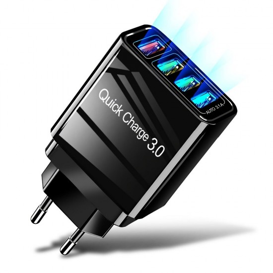 4 Ports USB Fast Charging QC3.0 Quick Charge Power Adapter for Mobile Phone Tablet 4 Ports USB Fast Charging QC3.0 Quick Charge Power Adapter for Mobile Phone Tablet