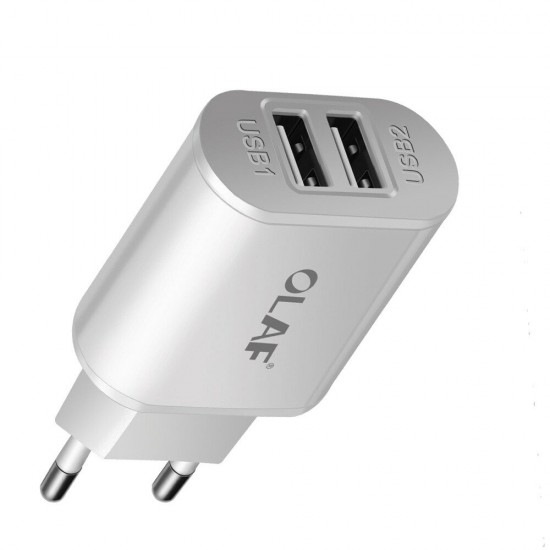 Dual USB 5V 2A EU Fast Charging Wall Travel Charger Power Adapter for Tablet Smartphone