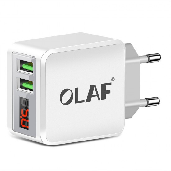 Dual USB Fast Charging Digital Display Travel Charger Power Adapter for Smartphone Tablet Dual USB Fast Charging Digital Display Travel Charger Power Adapter for Smartphone Tablet