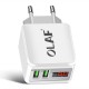 Dual USB Fast Charging Digital Display Travel Charger Power Adapter for Smartphone Tablet