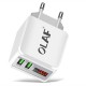 Dual USB Fast Charging Digital Display Travel Charger Power Adapter for Smartphone Tablet
