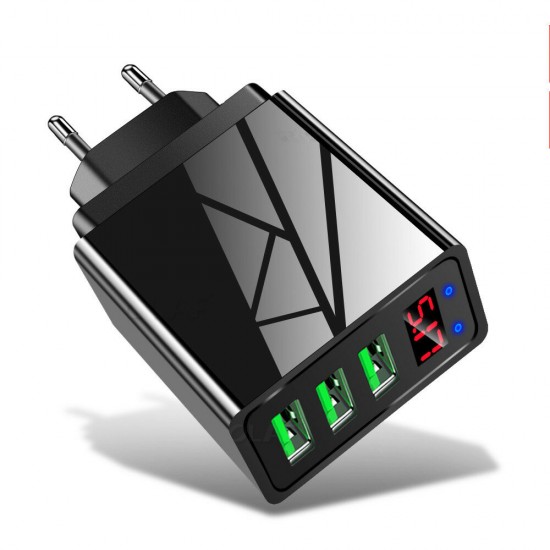 Intelligent Fast Charging 3 USB Port Charger With LED Digital Display Power Adapter for Mobile Phone Tablet Intelligent Fast Charging 3 USB Port Charger With LED Digital Display Power Adapter for Mobile Phone Tablet