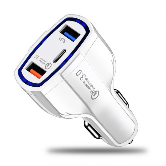 Quick Charge Dual USB Type-C Car Charger For Smartphone Tablet Quick Charge Dual USB Type-C Car Charger For Smartphone Tablet