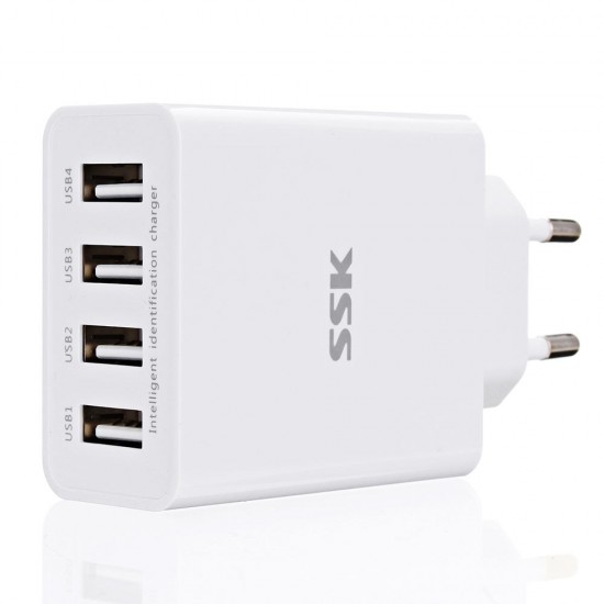 4 USB Port 5V 5A EU USB Charger Tablet Charger