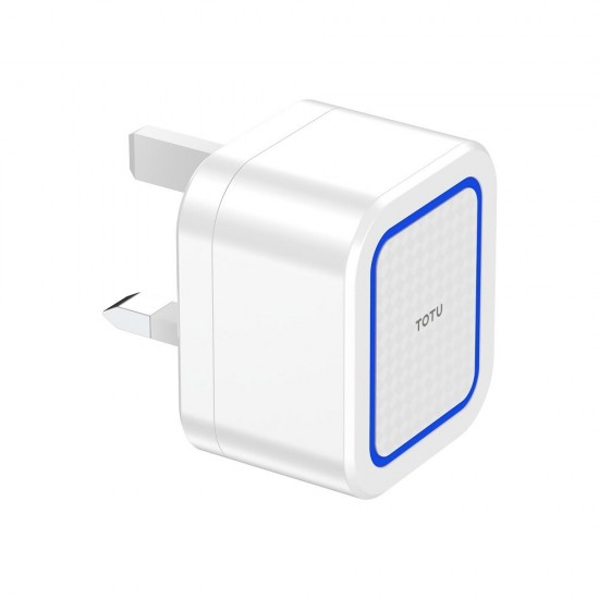 CACA-022 Dual USB 2.4A EU UK Power Adapter Travel Charger for Tablet Smartphone