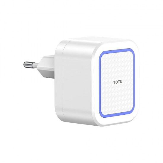 CACA-022 Dual USB 2.4A EU UK Power Adapter Travel Charger for Tablet Smartphone