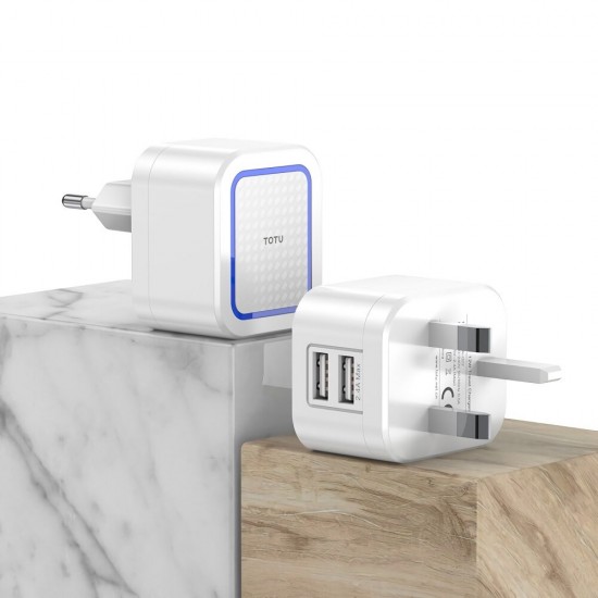 CACA-022 Dual USB 2.4A EU UK Power Adapter Travel Charger for Tablet Smartphone CACA-022 Dual USB 2.4A EU UK Power Adapter Travel Charger for Tablet Smartphone