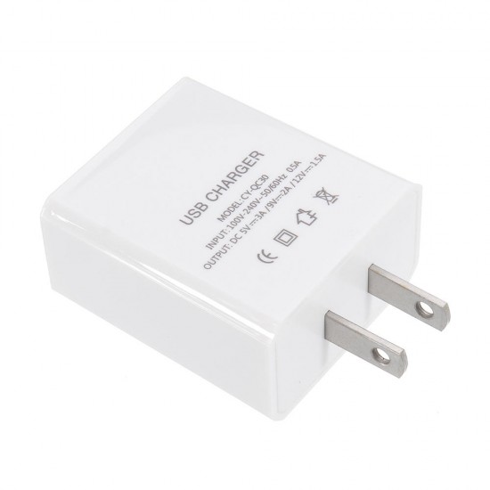 US 18W QC 3.0 USB Charger Power Adapter for Tablet Smartphone