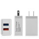 US EU 5V 2.4A Dual USB Travel Charger Power Adapter For Smartphone Tablet PC