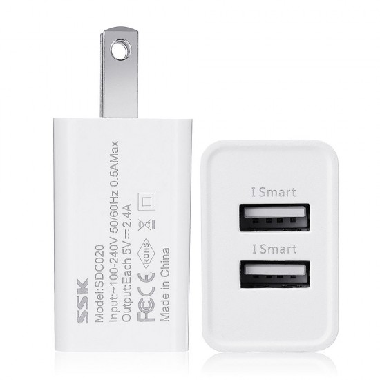 US Plug 2 Ports USB Charger Tablet Charger