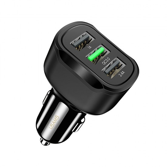 US-CC100-1 C17 5V 2.4A 5V 1A QC3.0 3 USB Port Car Charger for Tablet Smartphone US-CC100-1 C17 5V 2.4A 5V 1A QC3.0 3 USB Port Car Charger for Tablet Smartphone
