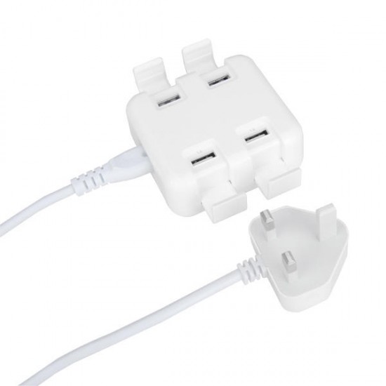 USB 4 Port AC Wall Charging Station Home Adapter Stand For Tablet Cell Phone USB 4 Port AC Wall Charging Station Home Adapter Stand For Tablet Cell Phone