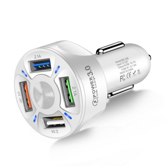Universal 3A QC3.0 4 USB Car Charger Power Adapter for Smartphone Tablet Universal 3A QC3.0 4 USB Car Charger Power Adapter for Smartphone Tablet