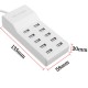 Universal AC 100-240V 10 Port USB Charging Station For Smartphone Tablet Universal AC 100-240V 10 Port USB Charging Station For Smartphone Tablet