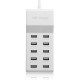 Universal AC 100-240V 10 Port USB Charging Station For Smartphone Tablet