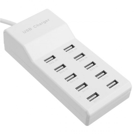 Universal AC 100-240V 10 Port USB Charging Station For Smartphone Tablet Universal AC 100-240V 10 Port USB Charging Station For Smartphone Tablet